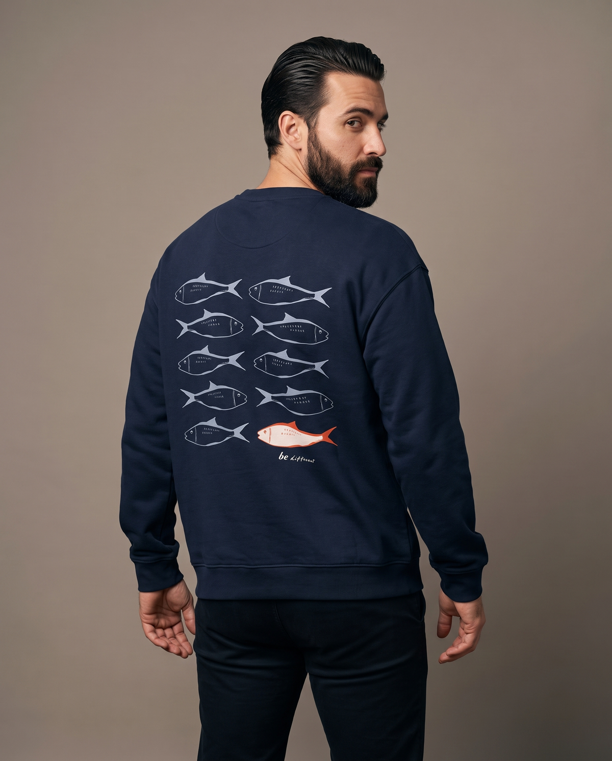 Fish Navy male back